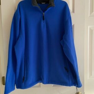 Blue Half-Zip Fleece Pullover